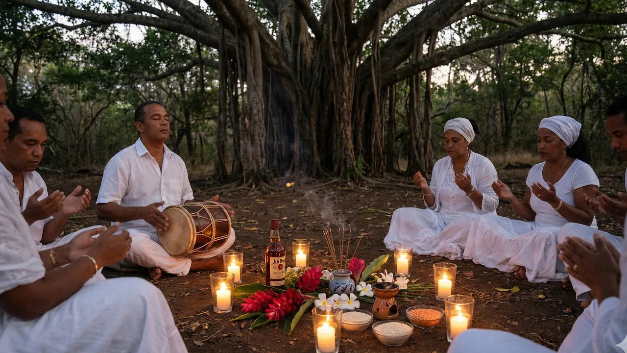 sèrvis kabaré cérémonie rituelle réunionnaise ancêtres